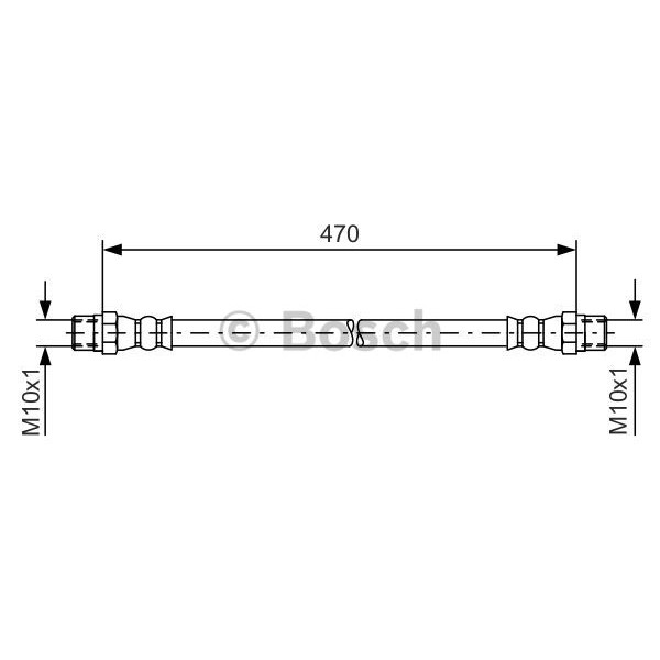 Слика на црево за кочница BOSCH 1 987 476 392 за Mercedes Sprinter 4-t Box (904) 408 D - 79 коњи дизел