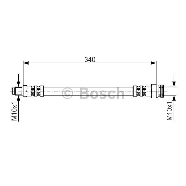 Слика на црево за кочница BOSCH 1 987 476 393 за Mercedes 190 (w201) 2.0 (201.023) - 102 коњи бензин