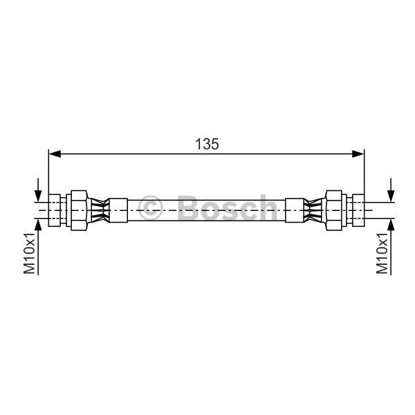 Слика на црево за кочница BOSCH 1 987 476 400 за VW Golf 3 Variant (1H5) 1.9 TDI - 110 коњи дизел