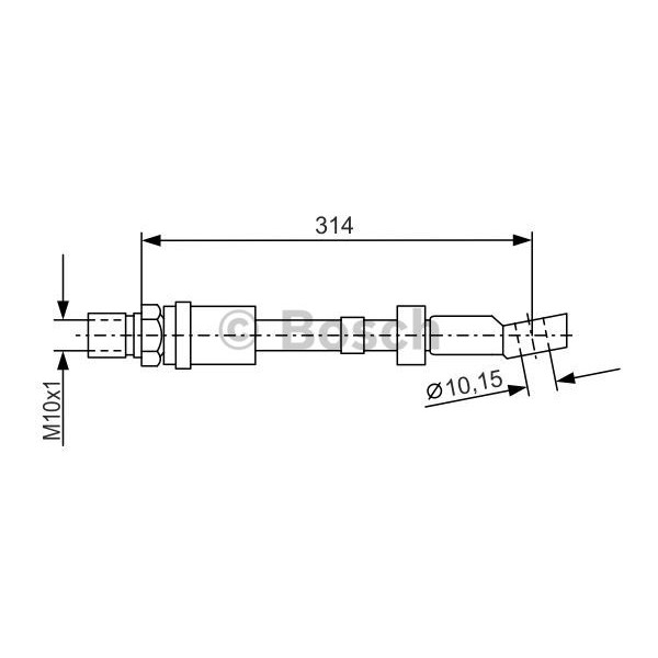 Слика на црево за кочница BOSCH 1 987 476 408 за Opel Kadett E 1.8 - 114 коњи бензин