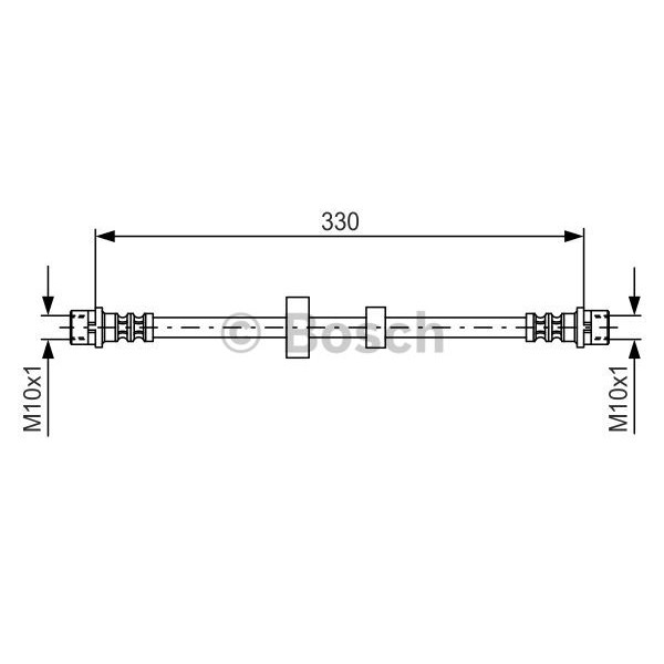 Слика на црево за кочница BOSCH 1 987 476 411 за VW Transporter T4 Platform 2.4 D - 78 коњи дизел