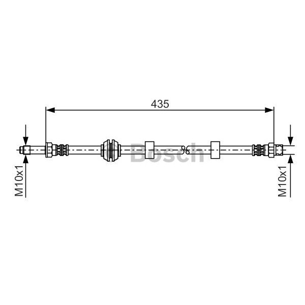 Слика на црево за кочница BOSCH 1 987 476 415 за VW Caddy 2 Box (9K9A) 1.7 SDI - 57 коњи дизел