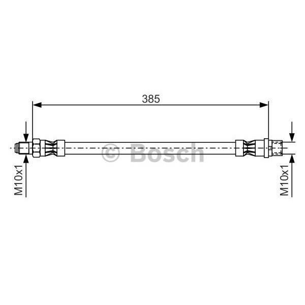 Слика на црево за кочница BOSCH 1 987 476 439 за Mercedes CLK (c209) 280 (209.354) - 231 коњи бензин