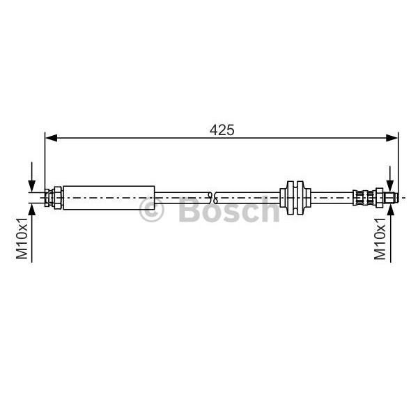 Слика на црево за кочница BOSCH 1 987 476 451 за Fiat Punto 199 1.3 D Multijet - 75 коњи дизел