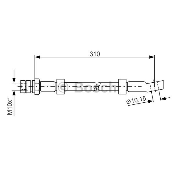 Слика на црево за кочница BOSCH 1 987 476 464 за Opel Vectra A Hatchback 1.6 i - 75 коњи бензин