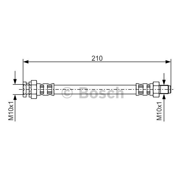 Слика на црево за кочница BOSCH 1 987 476 502 за Mitsubishi Lancer 4 Saloon (C6A) 1.5 12V (C62A) - 90 коњи бензин