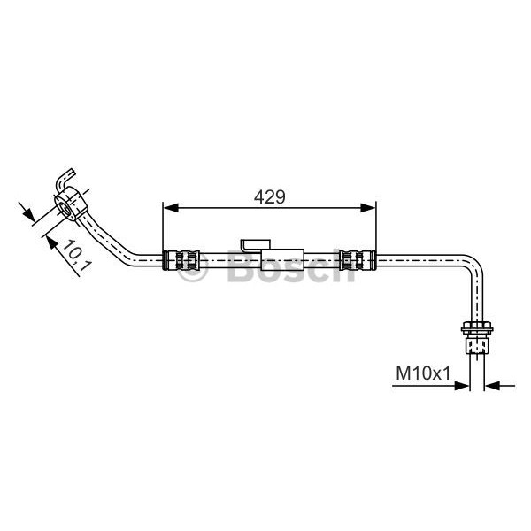 Слика на црево за кочница BOSCH 1 987 476 510 за Ford Transit Platform (E) 1991 2.0 (EME/L/S, ENE/L/S) - 98 коњи бензин