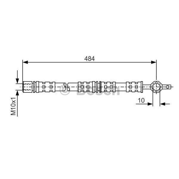 Слика на црево за кочница BOSCH 1 987 476 551 за Toyota Corolla (E8) 1.3 (AE80) - 69 коњи бензин