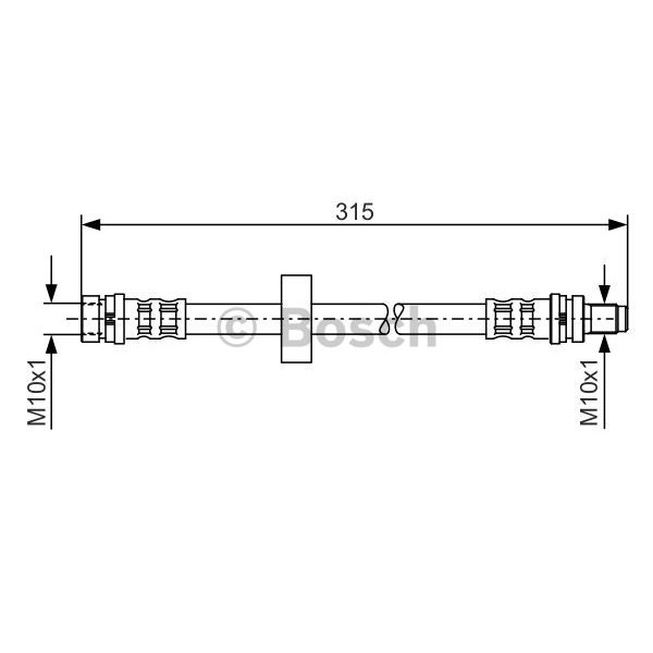 Слика на црево за кочница BOSCH 1 987 476 601 за Ford Mondeo 2 Saloon (BFP) 1.6 i 16V - 95 коњи бензин