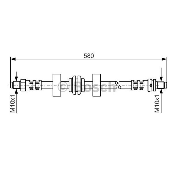 Слика на црево за кочница BOSCH 1 987 476 602 за Ford Mondeo 2 (BAP) 1.6 i 16V - 95 коњи бензин