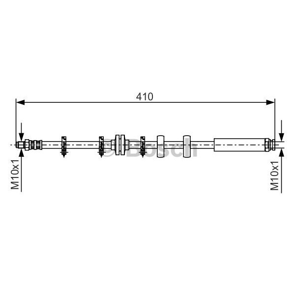 Слика на црево за кочница BOSCH 1 987 476 639 за Fiat Brava 182 1.6 16V (182.BH) - 90 коњи бензин