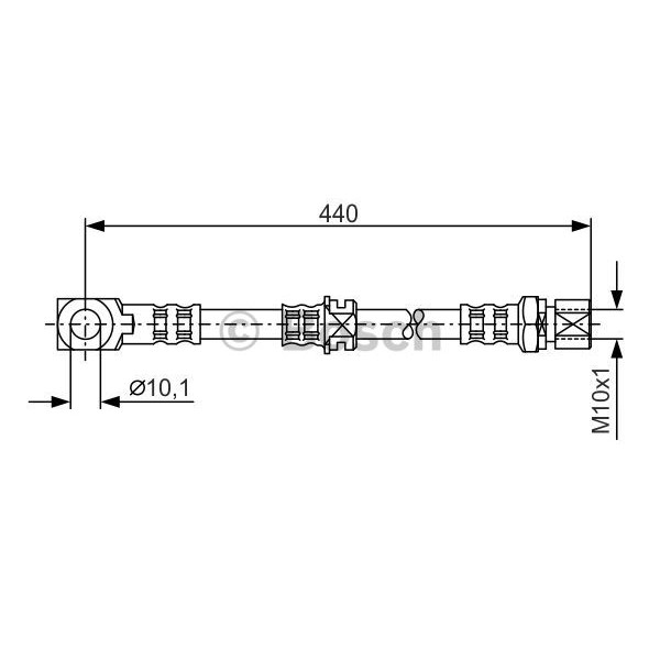 Слика на црево за кочница BOSCH 1 987 476 694 за Opel Omega A Estate 2.3 D - 73 коњи дизел