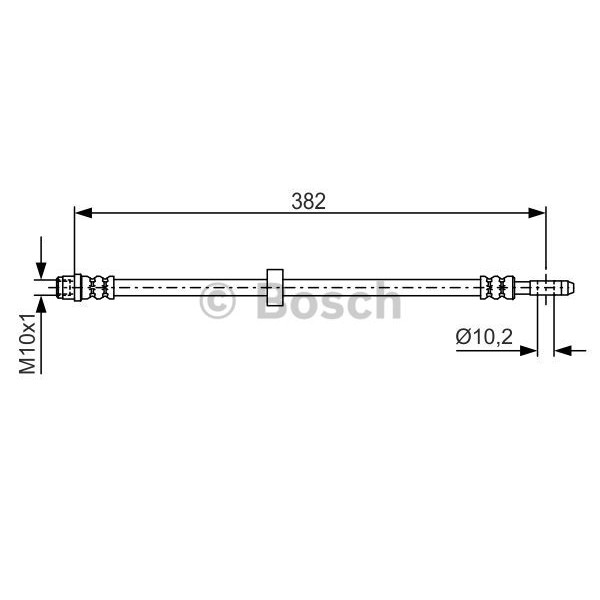 Слика на црево за кочница BOSCH 1 987 476 696 за VW Polo 3 (6n1) 100 1.4 16V - 100 коњи бензин