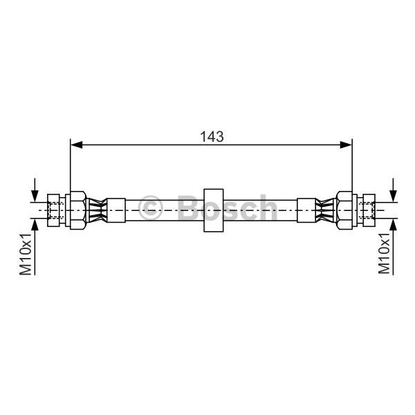 Слика на црево за кочница BOSCH 1 987 476 697 за VW Polo 3 Box (6nf) 1.4 - 60 коњи бензин