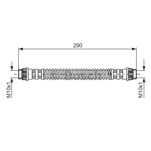 Слика на црево за кочница BOSCH 1 987 476 702 за Renault Megane 1 (BA0-1) 1.6 e (BA0F, BA0S) - 90 коњи бензин