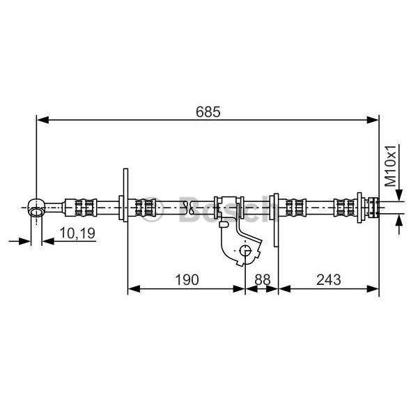 Слика на црево за кочница BOSCH 1 987 476 735 за Rover 45 Hatchback (RT) 2.0 iDT - 113 коњи дизел