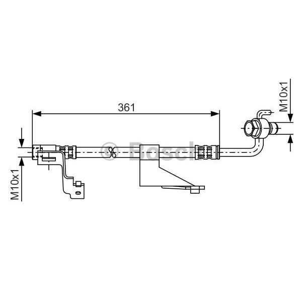 Слика на црево за кочница BOSCH 1 987 476 821 за Ford Escort 7 (gal,aal,abl) 1.8 16V - 115 коњи бензин