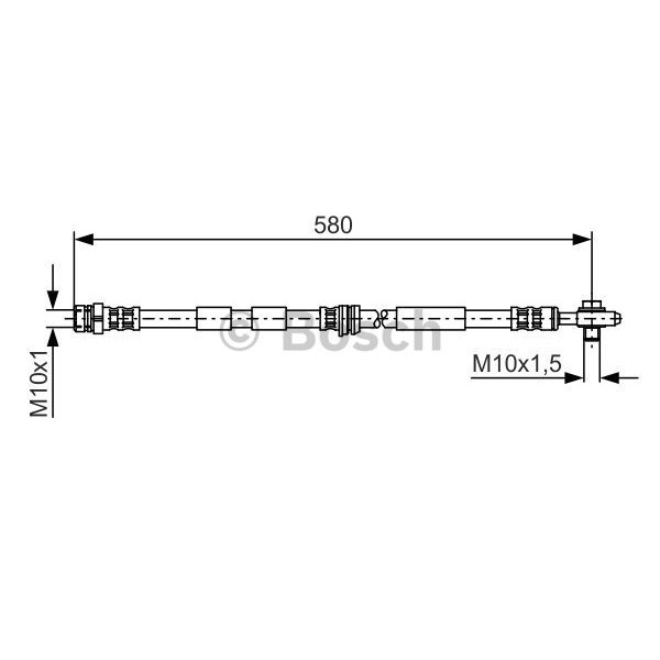 Слика на црево за кочница BOSCH 1 987 476 849 за VW Jetta 4 (1J2) 2.3 V5 4motion - 170 коњи бензин