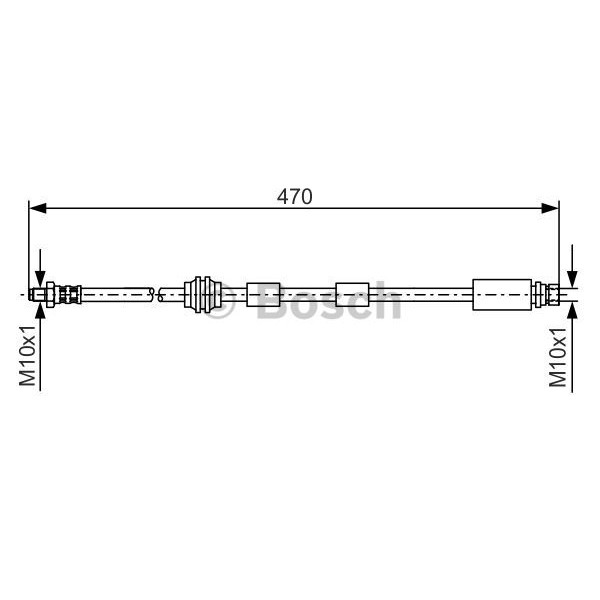 Слика на црево за кочница BOSCH 1 987 476 882 за Ford Mondeo 3 Saloon (B4Y) ST220 - 226 коњи бензин