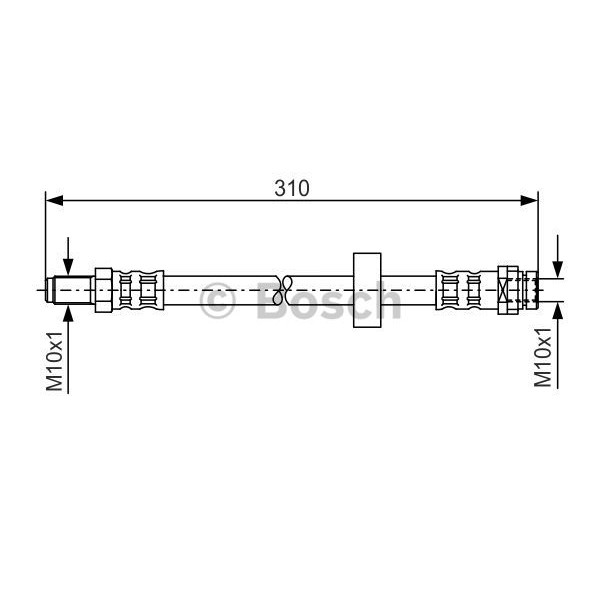 Слика на црево за кочница BOSCH 1 987 476 883 за Ford Mondeo 3 Estate (BWY) 3.0 V6 24V - 204 коњи бензин