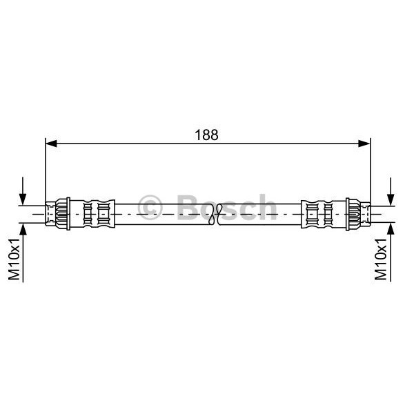 Слика на црево за кочница BOSCH 1 987 476 917 за Renault Clio 2 1.5 dCi (B/C2J) - 68 коњи дизел