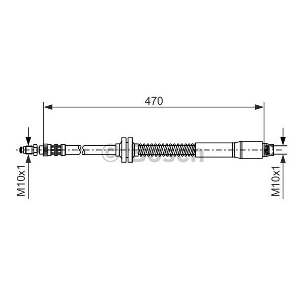 Слика на црево за кочница BOSCH 1 987 476 951 за Citroen Jumpy U6U 1.9 D 70 - 69 коњи дизел