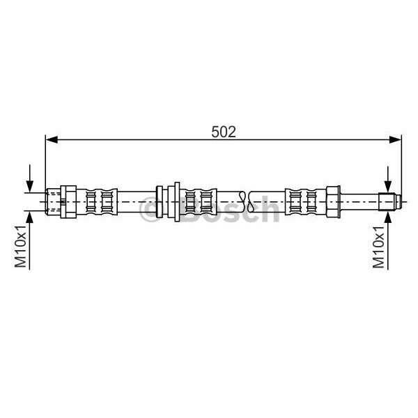 Слика на црево за кочница BOSCH 1 987 476 971 за BMW 3 Touring E46 330 d - 184 коњи дизел