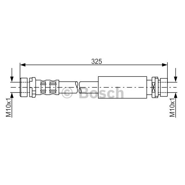 Слика на црево за кочница BOSCH 1 987 476 994 за Mazda 2 Hatchback (DY) 1.2 - 75 коњи бензин