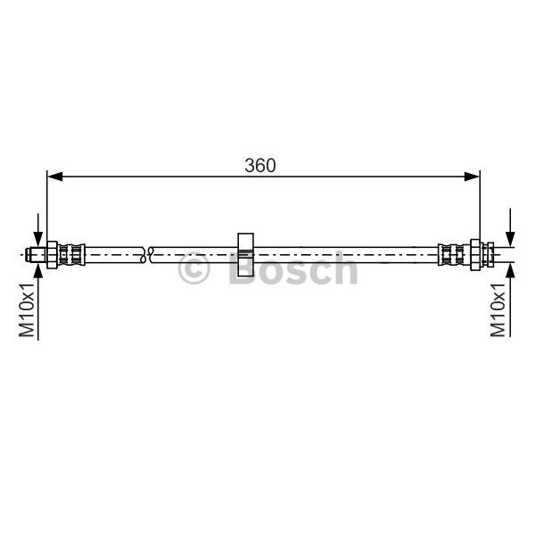 Слика на црево за кочница BOSCH 1 987 481 002 за Citroen Jumper BUS 230P 2.0  4x4 - 109 коњи бензин