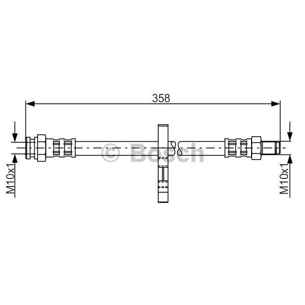 Слика на црево за кочница BOSCH 1 987 481 019 за Citroen Jumper BUS 230P 2.0  4x4 - 109 коњи бензин