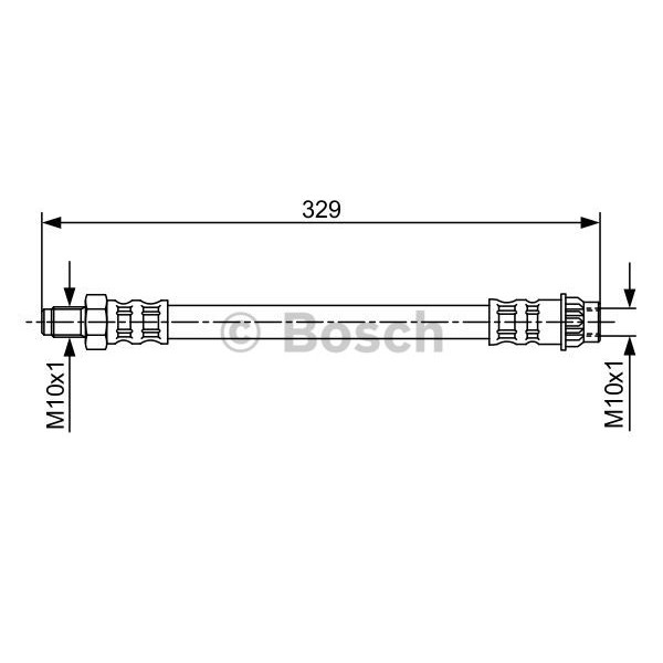 Слика на црево за кочница BOSCH 1 987 481 032 за Renault Rapid Box 1.1 (F40H) - 45 коњи бензин