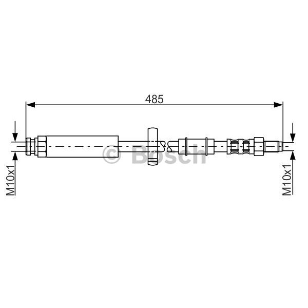 Слика на црево за кочница BOSCH 1 987 481 063 за Citroen Jumper BOX 230L 1.9 TD - 92 коњи дизел