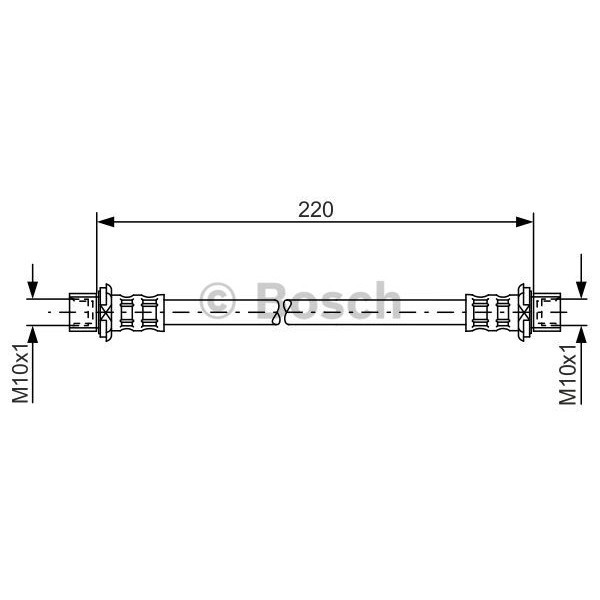 Слика на црево за кочница BOSCH 1 987 481 132 за Toyota Urban Cruiser (NCP11) 1.33 - 101 коњи бензин