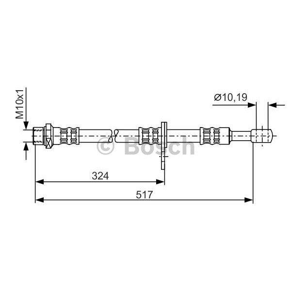 Слика на црево за кочница BOSCH 1 987 481 140 за Subaru Legacy 4 2.0 - 138 коњи бензин