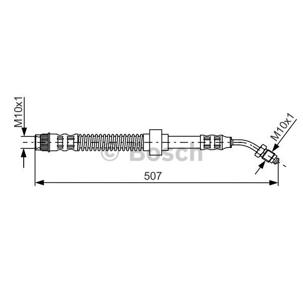 Слика на црево за кочница BOSCH 1 987 481 150 за Nissan Interstar Platform dCi 100 - 99 коњи дизел