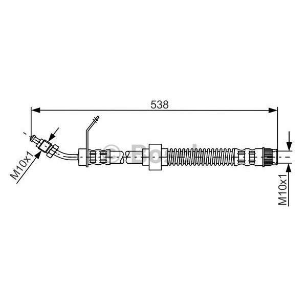 Слика на црево за кочница BOSCH 1 987 481 151 за Nissan Interstar Platform dCi 150 - 145 коњи дизел