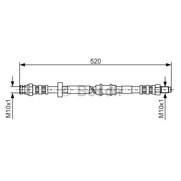 Слика на црево за кочница BOSCH 1 987 481 158 за Fiat Idea 1.4 - 90 коњи бензин