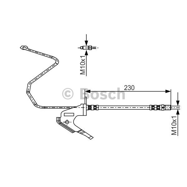 Слика на црево за кочница BOSCH 1 987 481 161 за Opel Astra G Saloon 1.8 16V - 125 коњи бензин