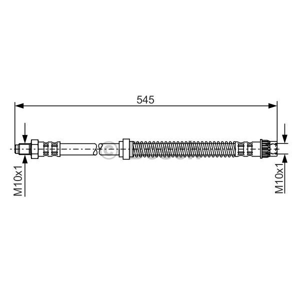 Слика на црево за кочница BOSCH 1 987 481 186 за Nissan Interstar Platform dCi 100 - 99 коњи дизел