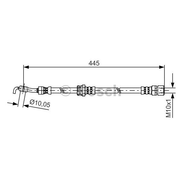 Слика на црево за кочница BOSCH 1 987 481 386 за CHEVROLET NUBIRA 1.8 - 121 коњи бензин