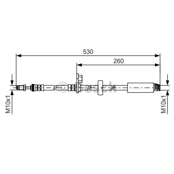 Слика на црево за кочница BOSCH 1 987 481 395 за Peugeot 2008 1.6 BlueHDi 75 - 75 коњи дизел