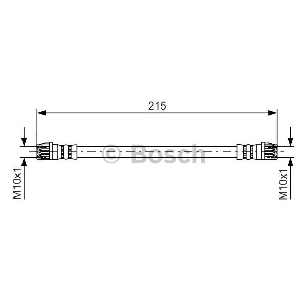 Слика на црево за кочница BOSCH 1 987 481 396 за Peugeot 2008 1.6 BlueHDi 75 - 75 коњи дизел