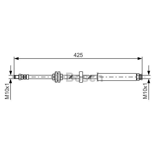 Слика на црево за кочница BOSCH 1 987 481 398 за Alfa Romeo 159 Sportwagon 1.9 JTDM 8V - 115 коњи дизел