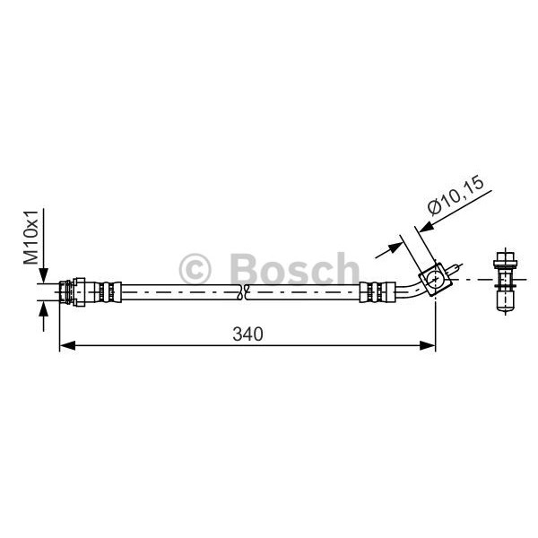 Слика на црево за кочница BOSCH 1 987 481 423 за Ford Galaxy 2.0 TDCi - 130 коњи дизел