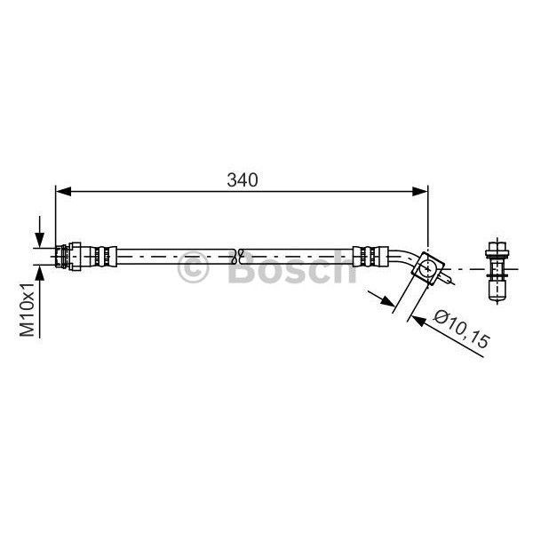 Слика на црево за кочница BOSCH 1 987 481 424 за Ford S-Max 2.2 TDCi - 200 коњи дизел