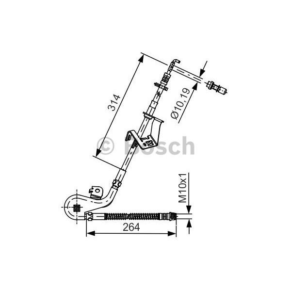 Слика на црево за кочница BOSCH 1 987 481 428 за Citroen C5 RD Sedan 1.6 HDi 115 - 114 коњи дизел