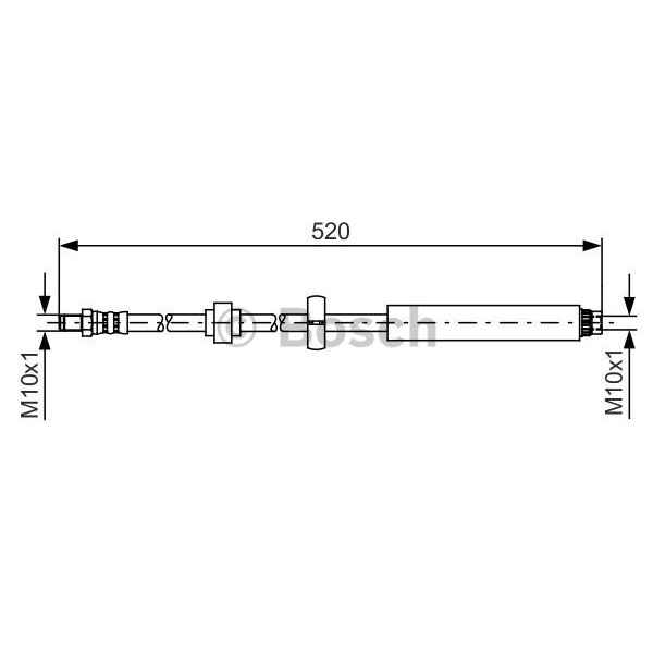 Слика на црево за кочница BOSCH 1 987 481 436 за Citroen C4 Cactus 1.5 BlueHDI 100 - 102 коњи дизел