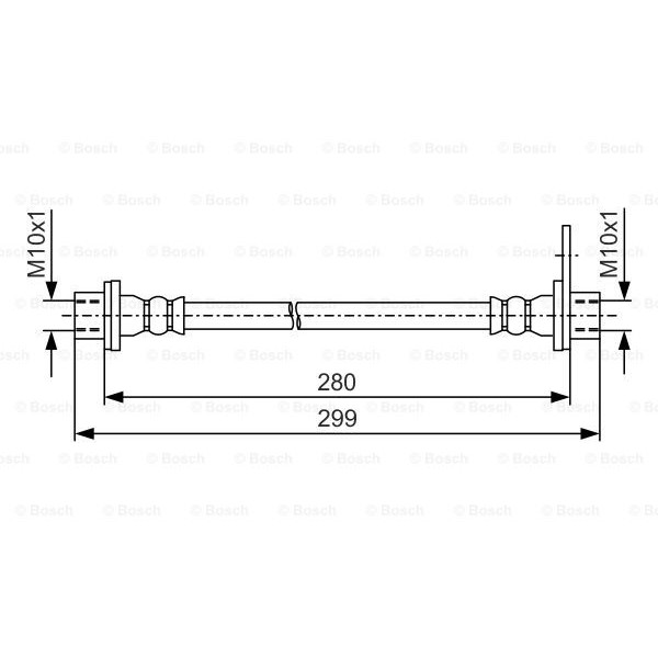 Слика на црево за кочница BOSCH 1 987 481 440 за Citroen C-Crosser EP 2.2 HDi - 156 коњи дизел