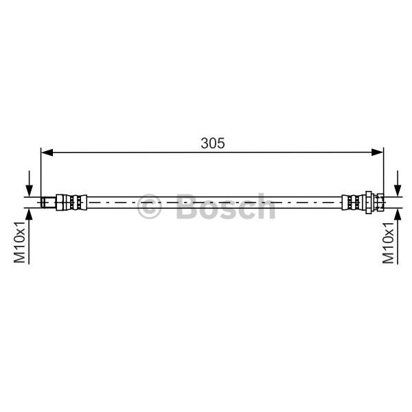 Слика на црево за кочница BOSCH 1 987 481 442 за Mitsubishi Outlander (CW) 2.2 DI-D 4WD - 140 коњи дизел