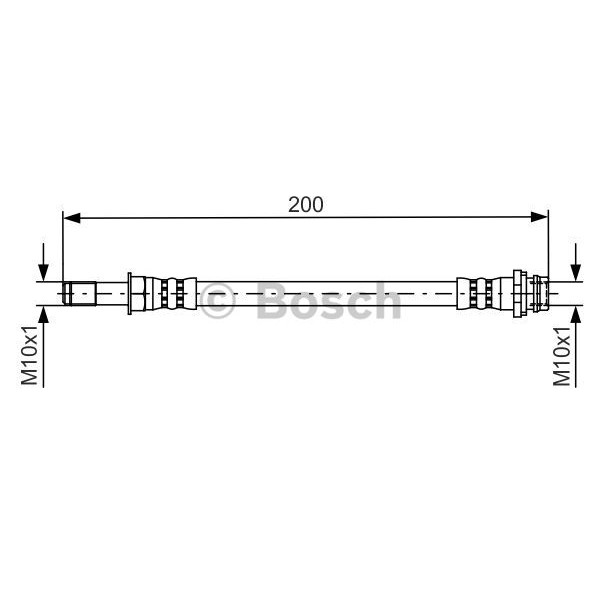 Слика на црево за кочница BOSCH 1 987 481 443 за Ford Mondeo 4 2.0 TDCi - 136 коњи дизел